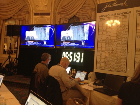 From inside the press room on lockdown, the race clock never stopped running.